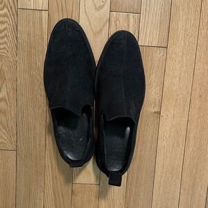 Women COS Black Suede Slip-On loafer